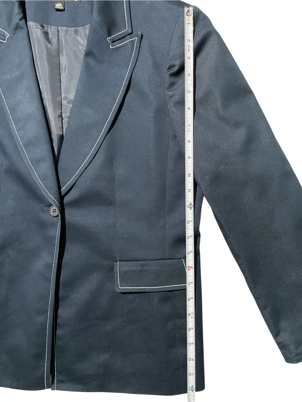 KASPER Blue Blazer Jacket 12 Large Petite - Picture 11 of 11